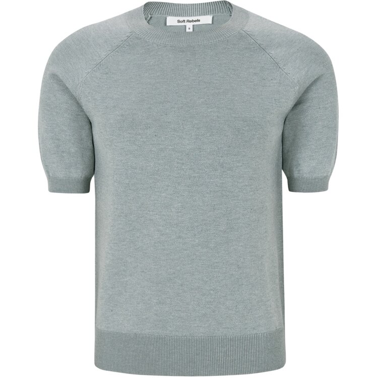 Soft Rebels Marla SS O-Neck Knit Abyss Melange