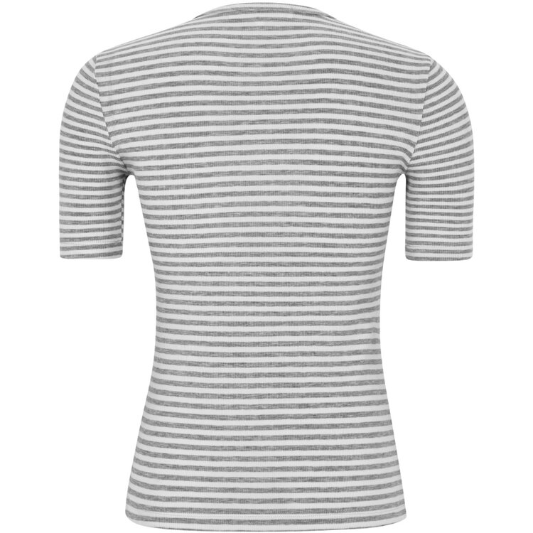 Soft Rebels Fenja Stripe SS Top Light Grey Melange