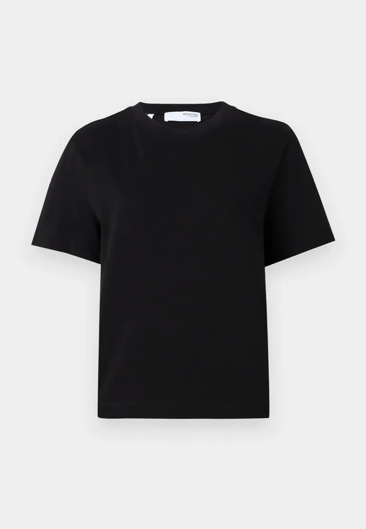 Selected Femme Essential SS Boxy Tee Black