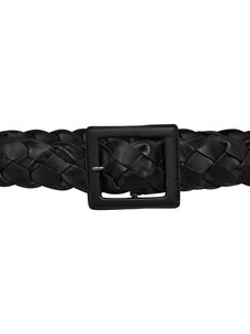 Haute L'Amitié L’AMITIÉ Maxi Braid Leather Belt Black
