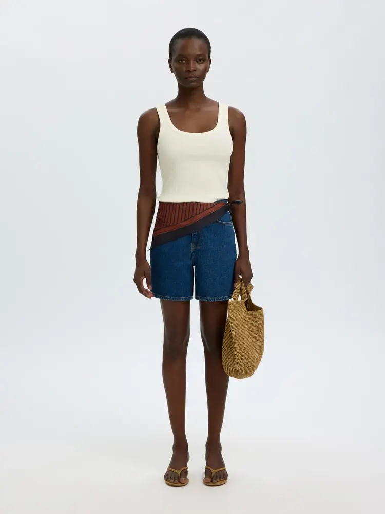 Selected Femme Anna U-Neck Tank Top Noos Snow White