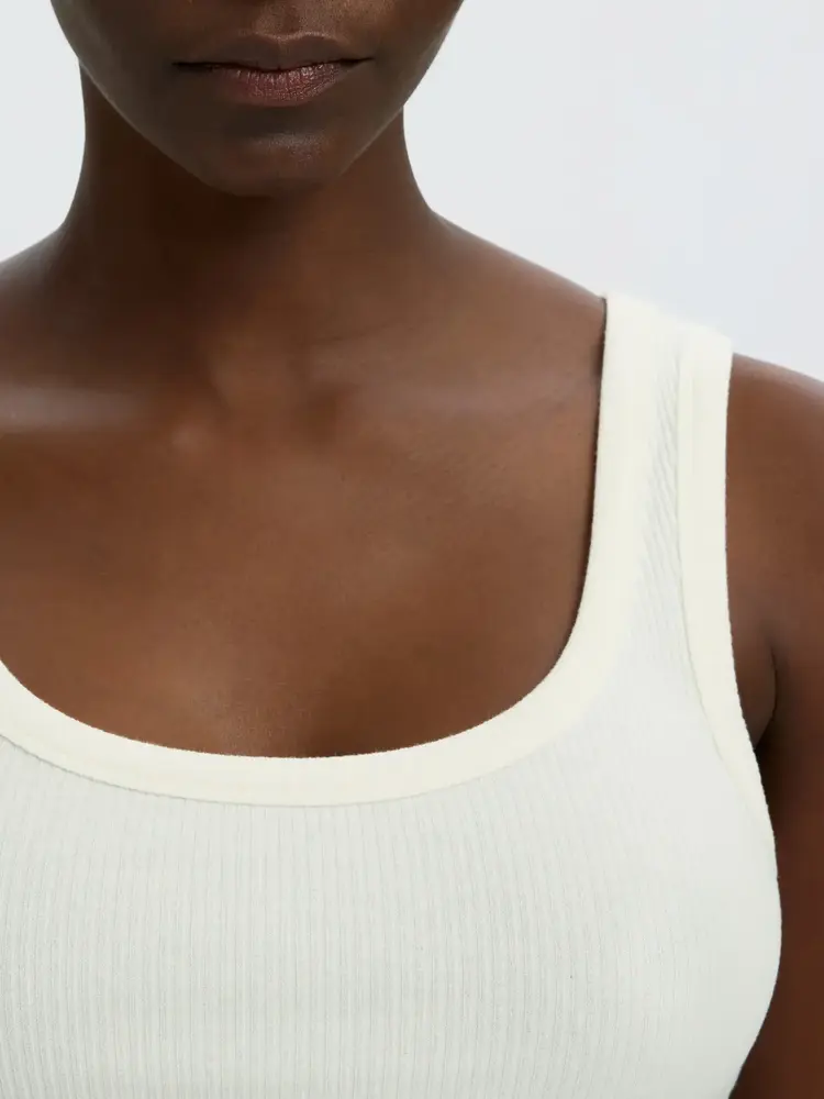 Selected Femme Anna U-Neck Tank Top Noos Snow White