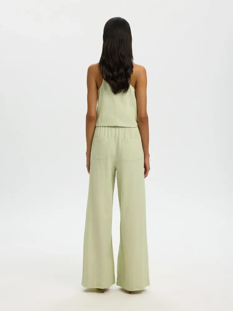 Selected Femme Luisa MW Wide Linen Blend Pant NOOS Lint
