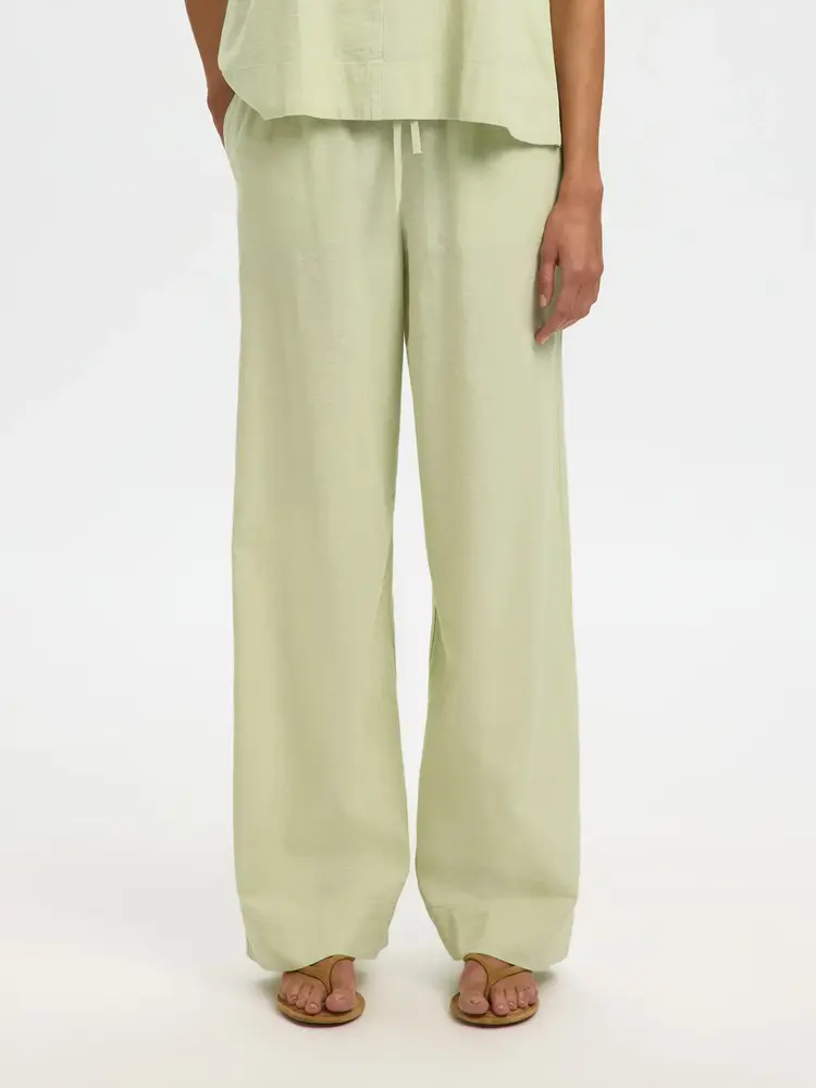 Selected Femme Luisa MW Wide Linen Blend Pant NOOS Lint