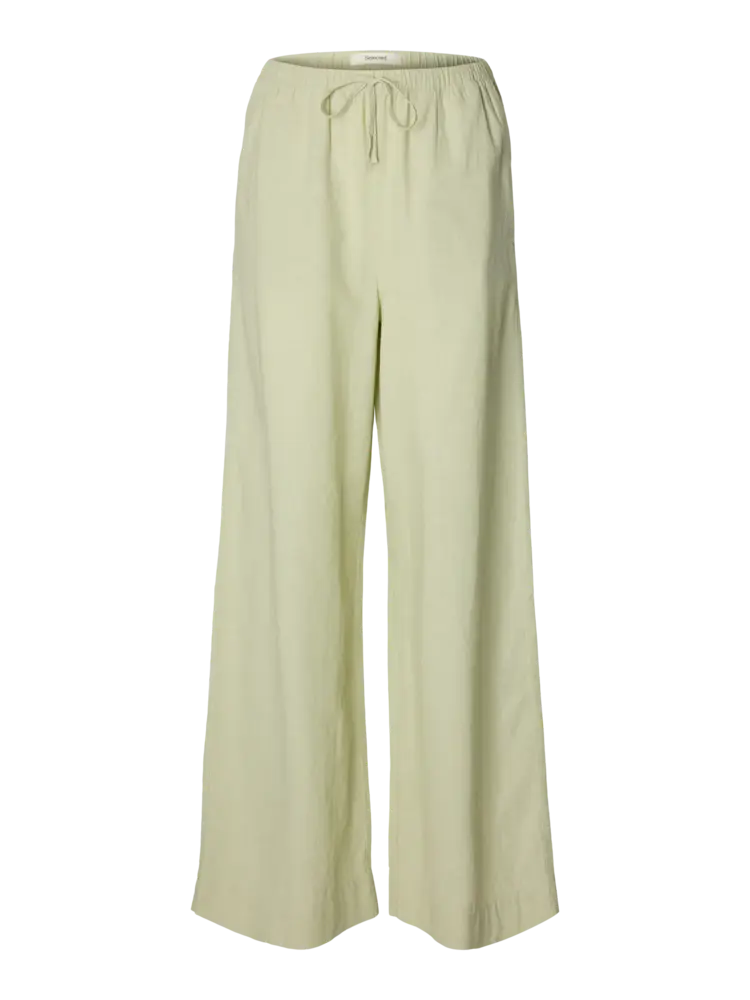 Selected Femme Luisa MW Wide Linen Blend Pant NOOS Lint