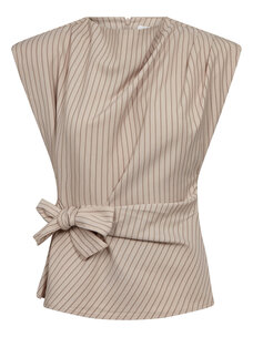 Co'Couture SalvieCC Pleat Top Bone