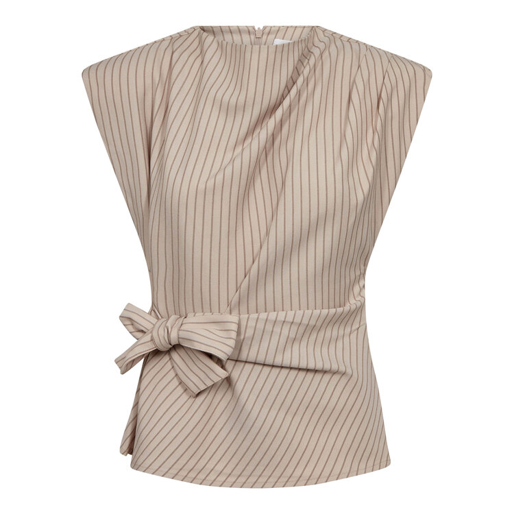 Co'Couture SalvieCC Pleat Top Bone