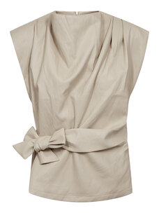 Co'Couture GittCC Pleat Top Bone