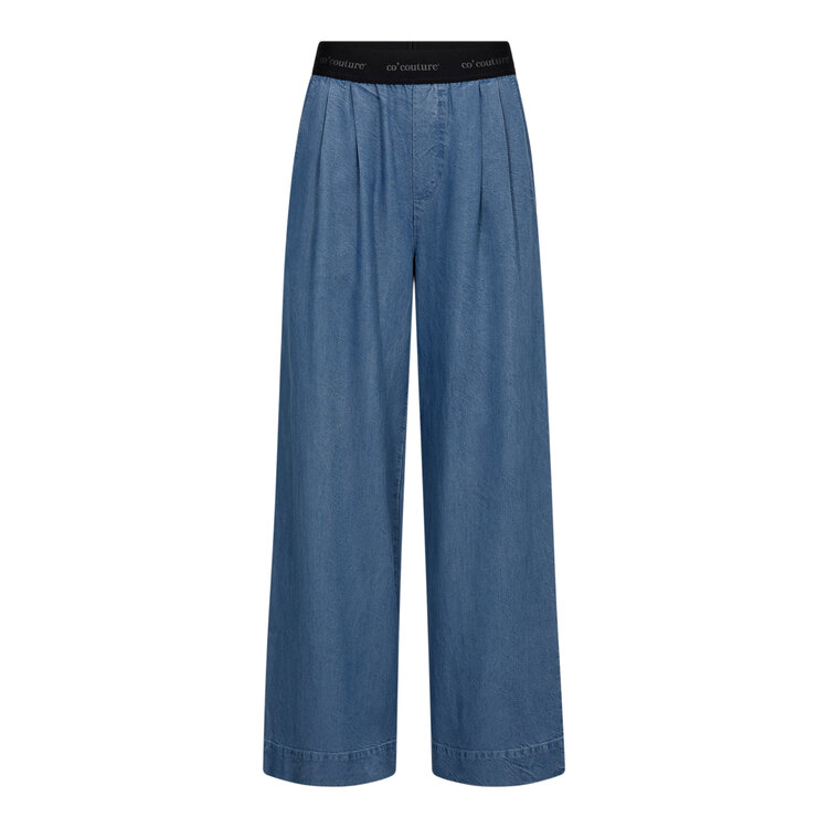 Co'Couture TillyCC Logo Pant Denim Blue