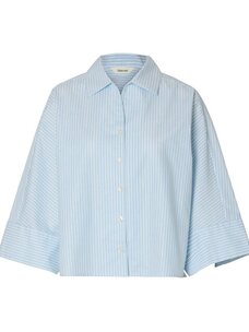 Selected Femme Esther Oversize 3/4 Shirt B Malibu Blue/Stripe