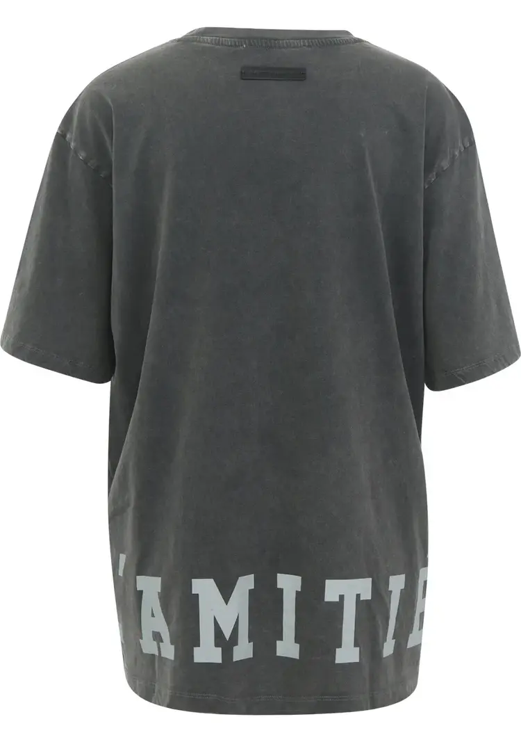 Haute L'Amitié Noma Acid Curve Logo Tee Black Acid Wash
