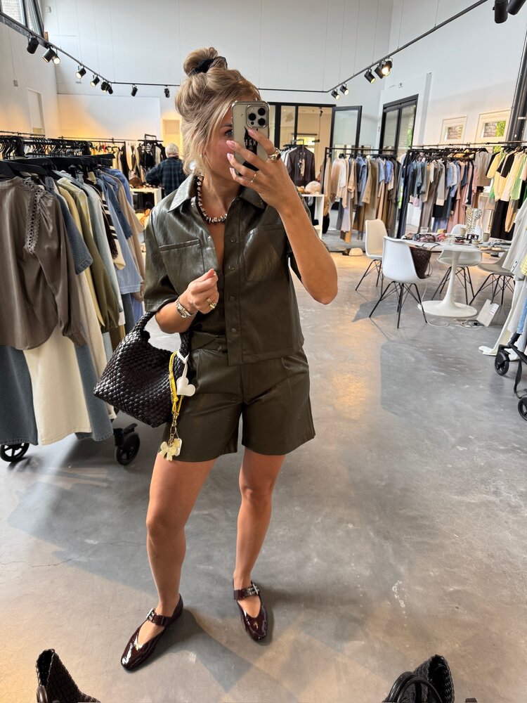 Co'Couture GittCC Pleat Shorts Army