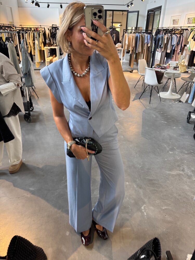 Co'Couture KianaCC Pin Vest Pale Blue