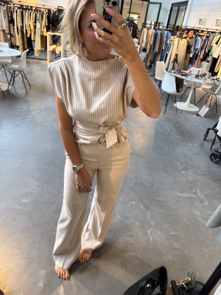 Co'Couture SalvieCC Pleat Top Bone