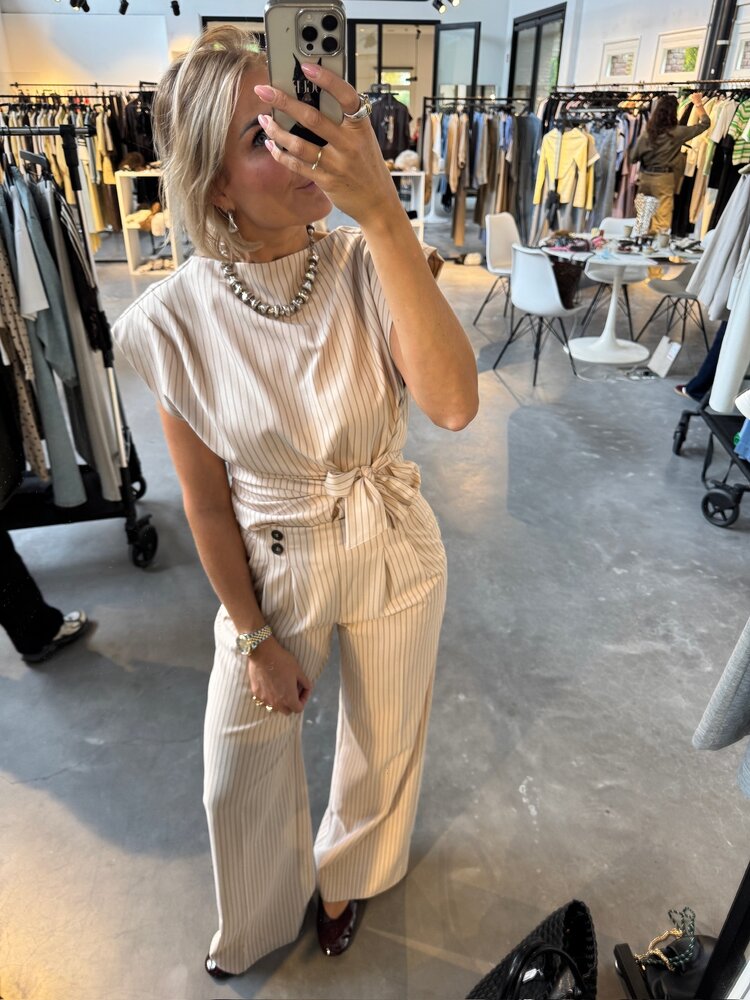 Co'Couture SalvieCC Pleat Top Bone