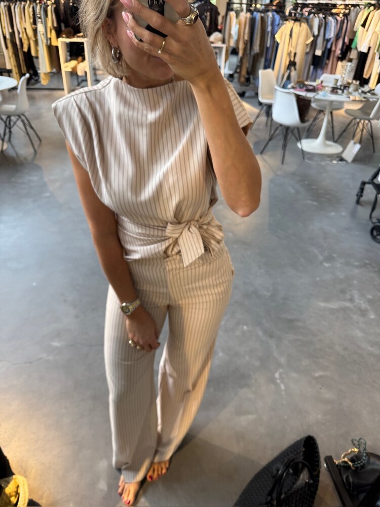 Co'Couture SalvieCC Pleat Pant Bone