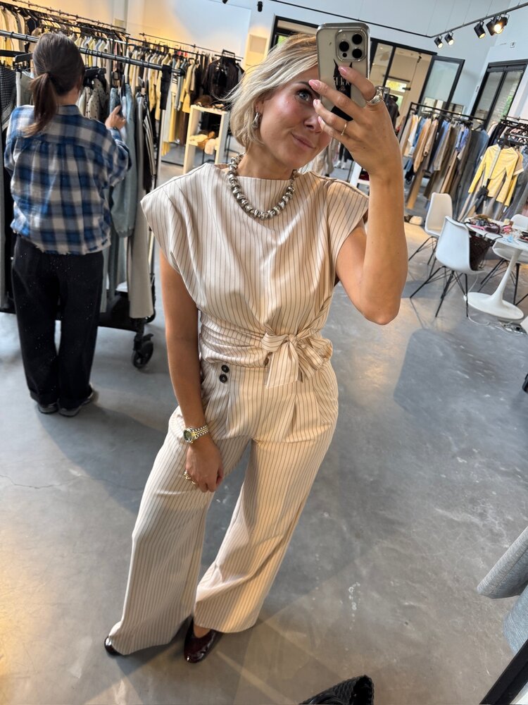 Co'Couture SalvieCC Pleat Pant Bone