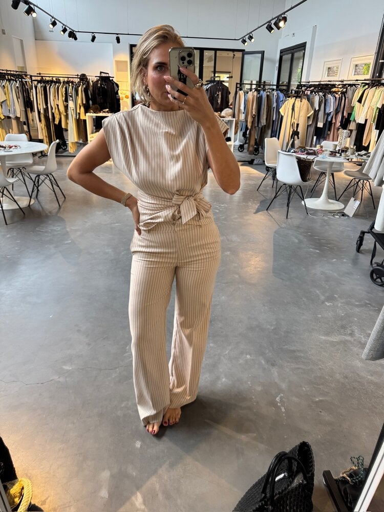 Co'Couture SalvieCC Pleat Pant Bone