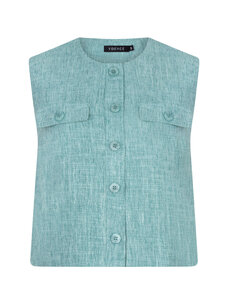 Ydence Gilet Amanda Turquoise Melange