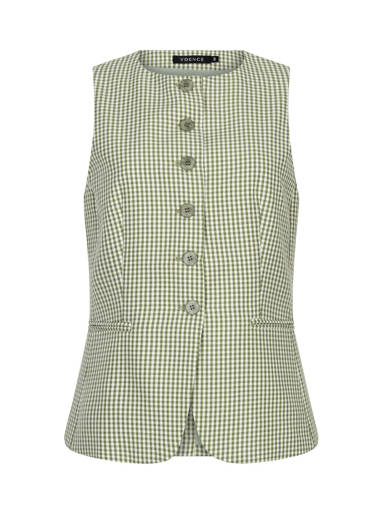 Ydence Gilet Jette Green Check