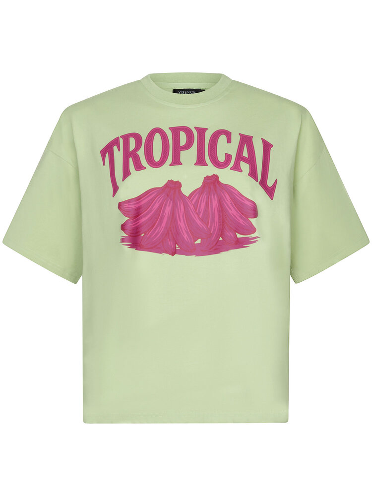 Ydence T-Shirt Tropical Soft Green
