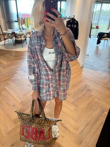 Alix The Label Ladies Woven Checked Dress Multi Colour