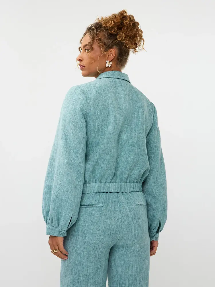 Ydence Jacket Jinte Turquoise Melange