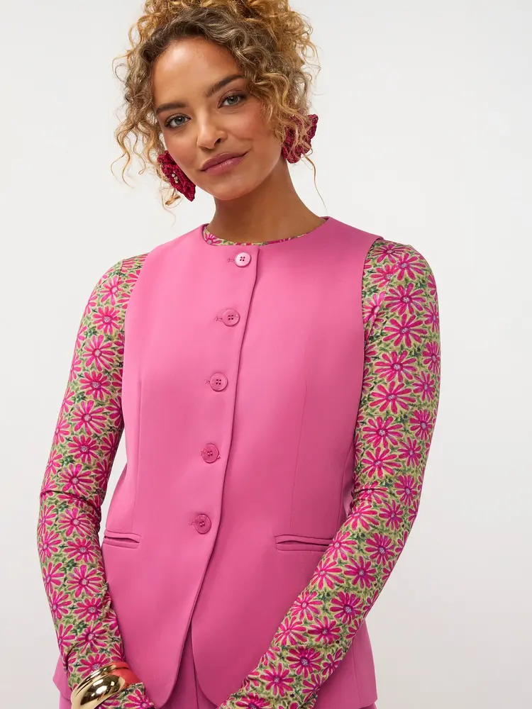 Ydence Gilet Fabienne Berry Pink