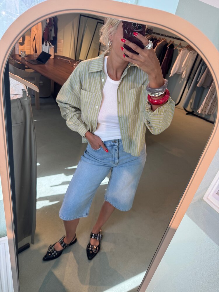 Modström VitoMD Long Shorts Bleach Blue Wash