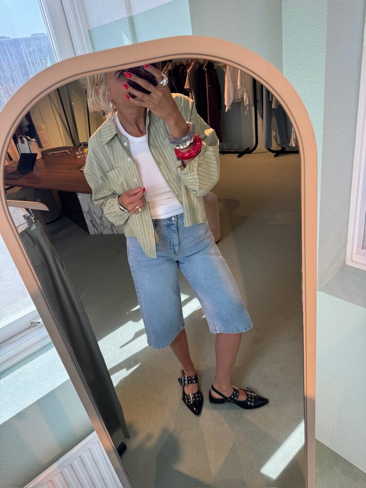 Modström VitoMD Long Shorts Bleach Blue Wash