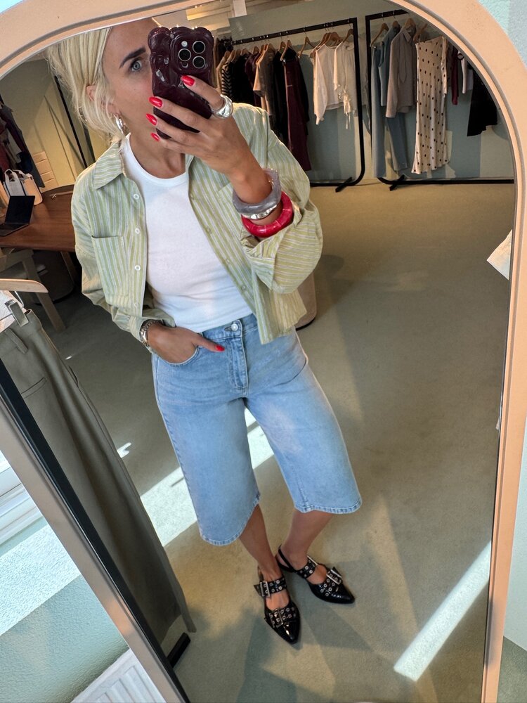 Modström VitoMD Long Shorts Bleach Blue Wash