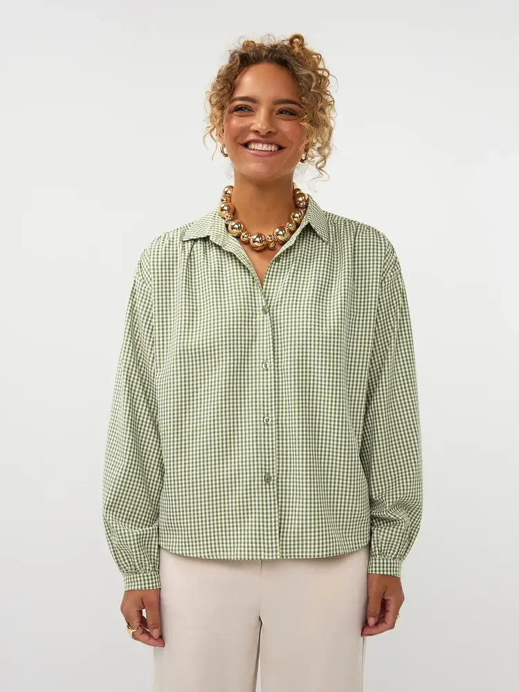 Ydence Blouse Brenda Green Check