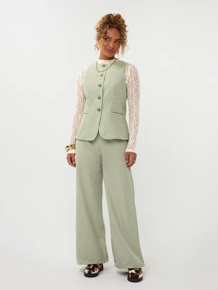 Ydence Gilet Jette Green Check