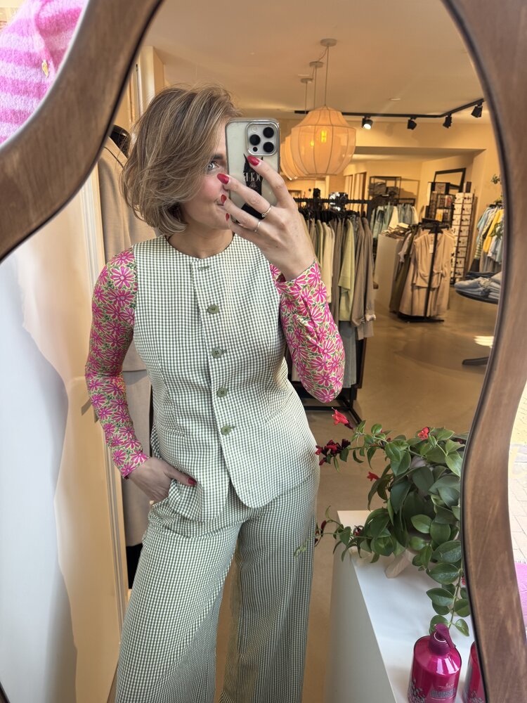 Ydence Gilet Jette Green Check
