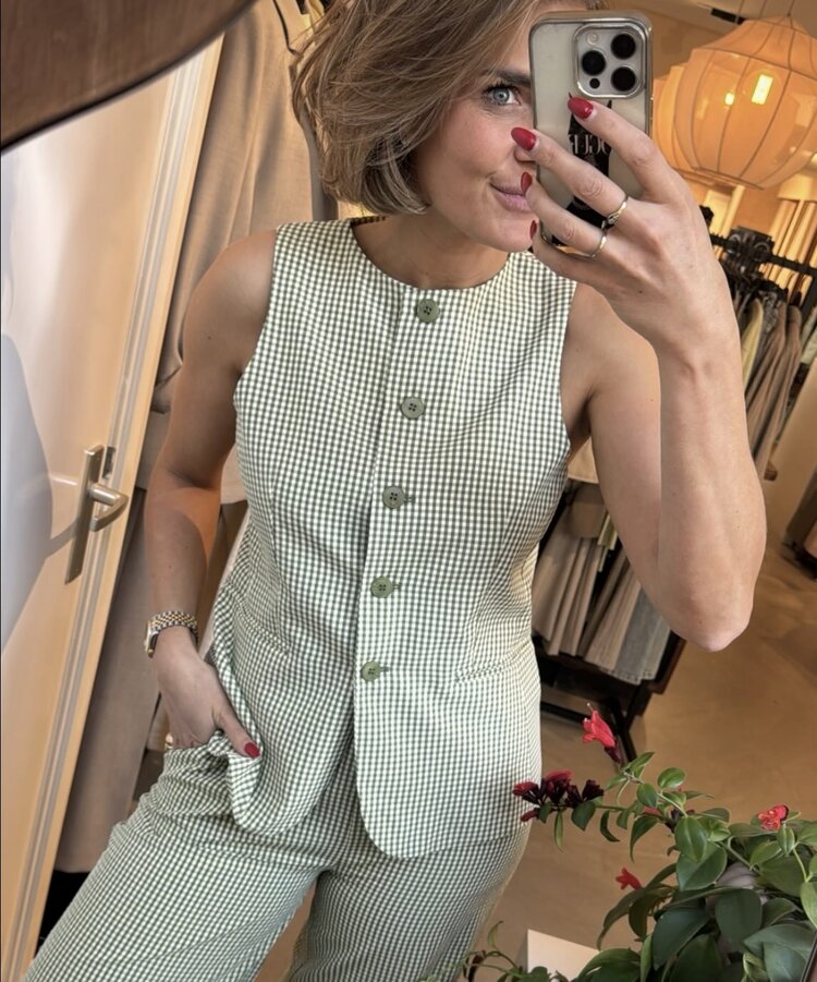 Ydence Gilet Jette Green Check