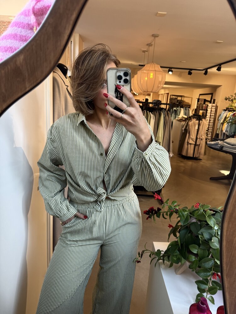 Ydence Blouse Brenda Green Check