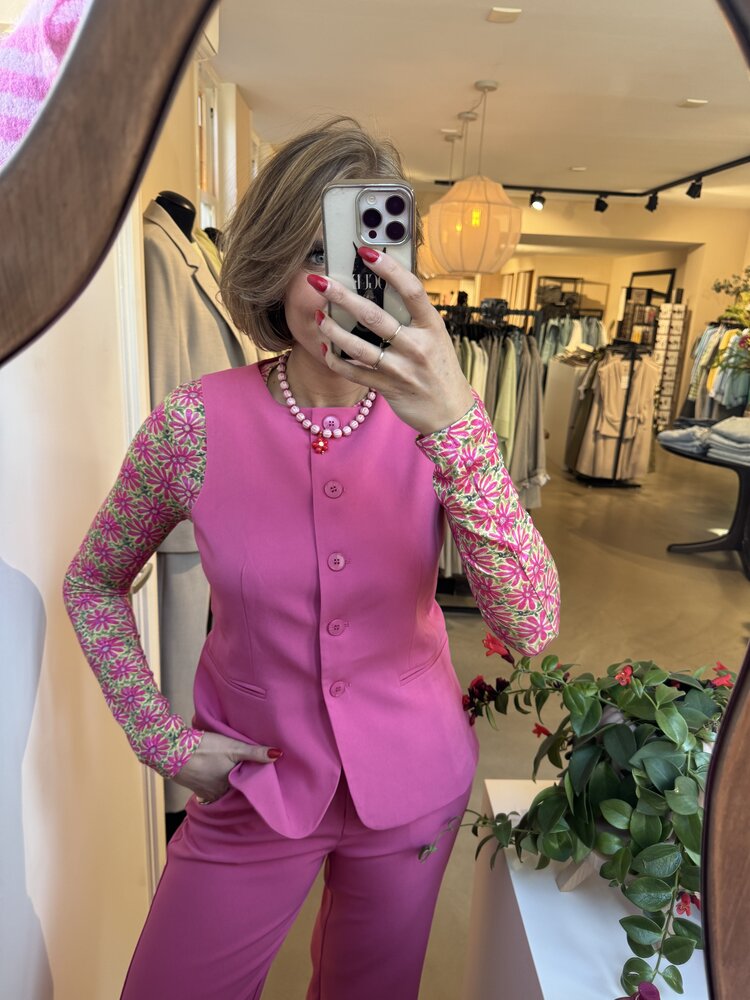 Ydence Gilet Fabienne Berry Pink