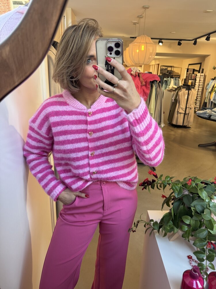 Ydence Gilet Fabienne Berry Pink