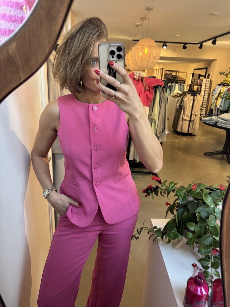 Ydence Gilet Fabienne Berry Pink