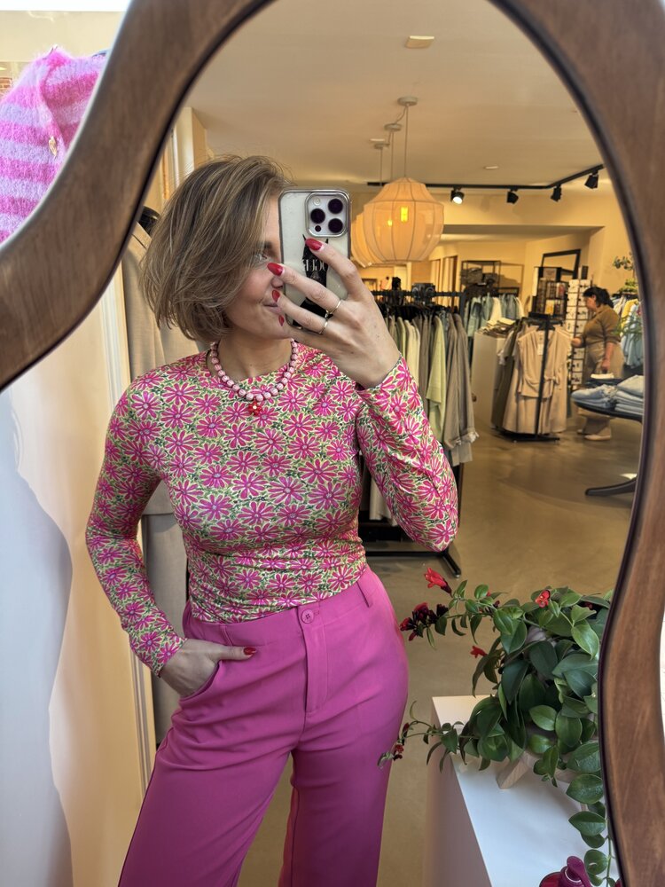 Ydence Top Christine Pink Flower