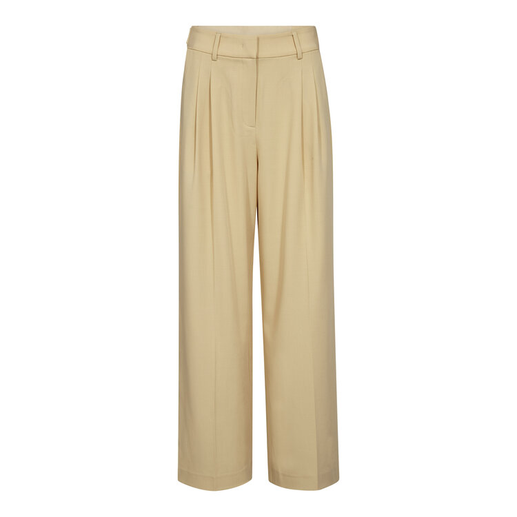Co'Couture NilanCC Pleat Pant Pale Yellow