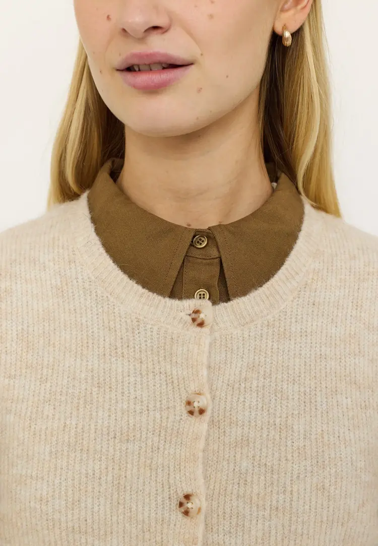 Soft Rebels Alliy Vest Knit RWS Wood Ash Melange Melange