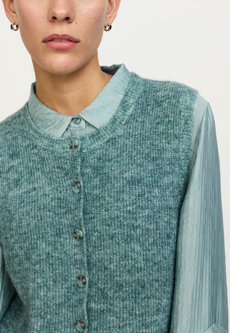 Soft Rebels Alliy Vest Knit RWS Abyss Melange