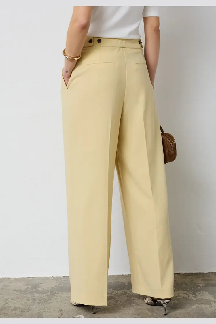 Co'Couture NilanCC Pleat Pant Pale Yellow