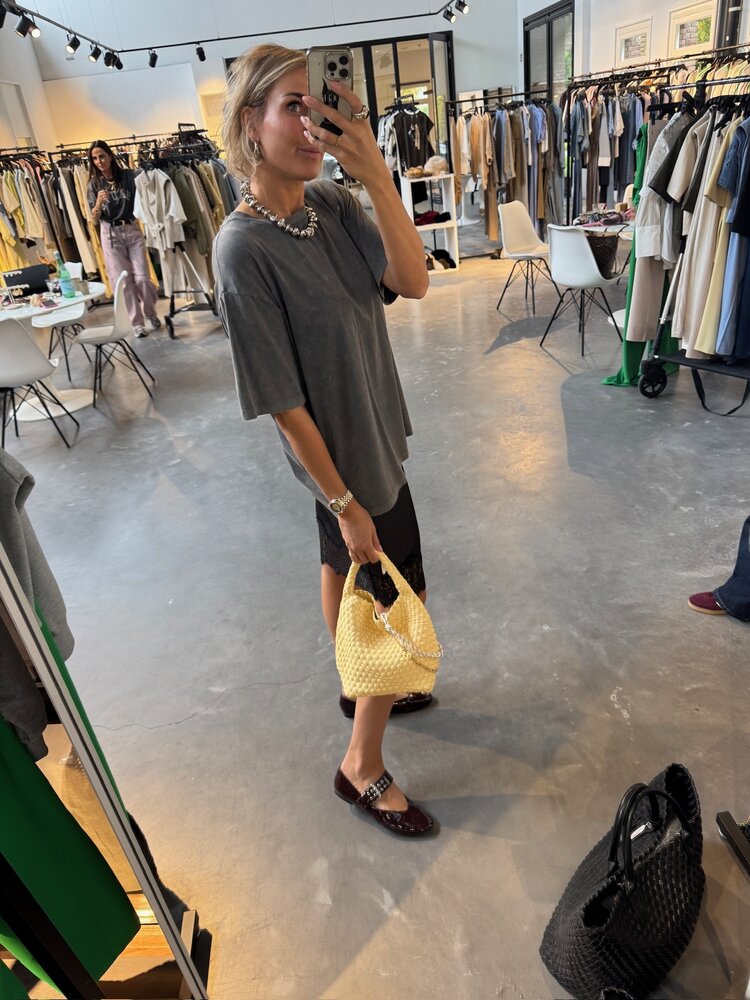 Haute L'Amitié Noma Acid Studio Loose Tee Black Acid Wash