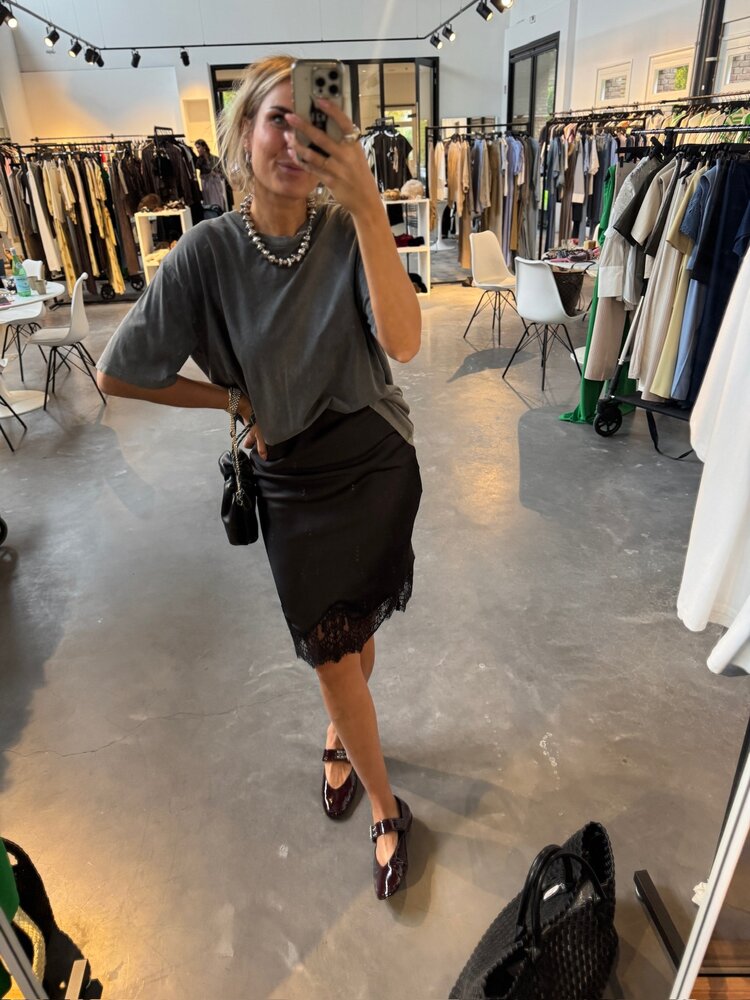 Haute L'Amitié Noma Acid Studio Loose Tee Black Acid Wash