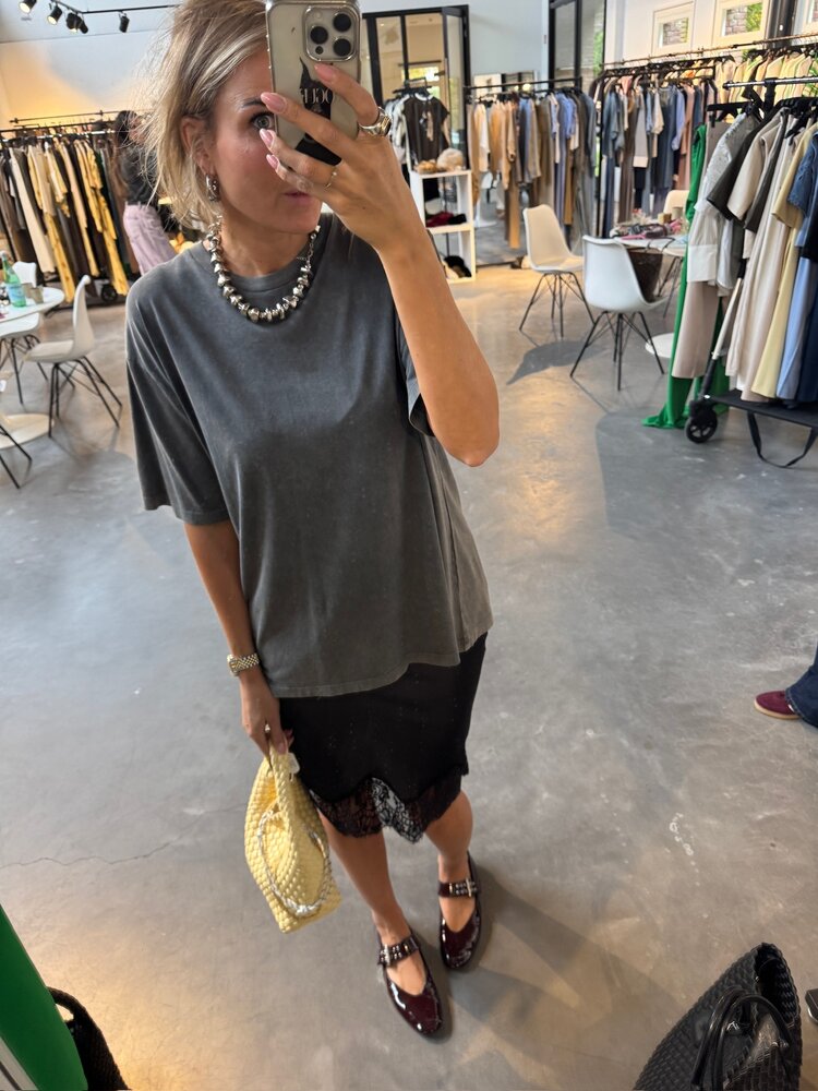 Haute L'Amitié Noma Acid Studio Loose Tee Black Acid Wash