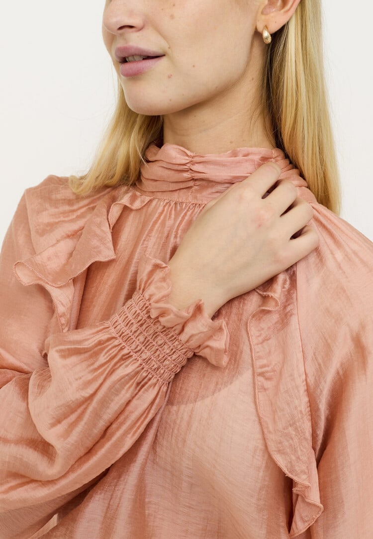 Soft Rebels Rachel Frill Blouse Cafe Creme