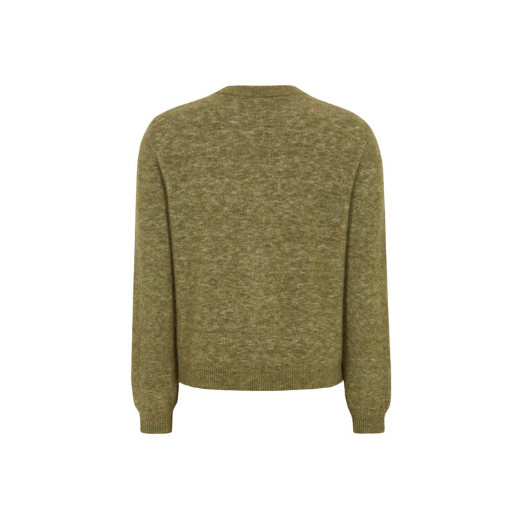 Soft Rebels Allison O-Neck Cardigan Knit RWS Dried Herb Melange