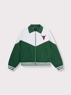 Alix The Label Ladies Woven Colourblocking Bomber Green